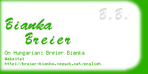 bianka breier business card